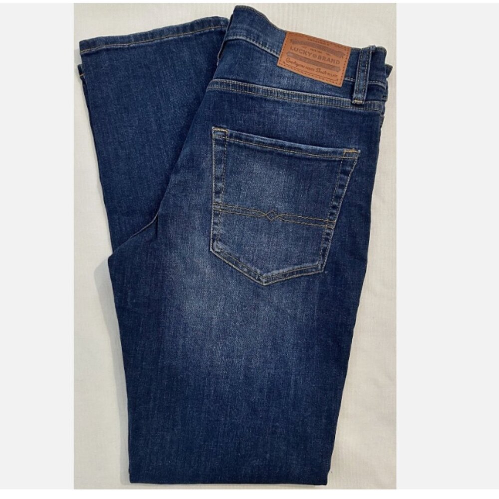Lucky Brand Mens 223 Straight Leg Jeans Stretch Denim Blue